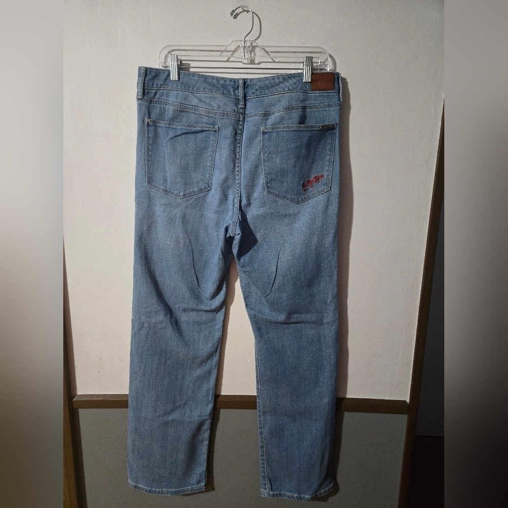 Tommy Hilfiger Tribeca Star Love You More Straight Jeans Womens Size 12 Y2K - Picture 7 of 11
